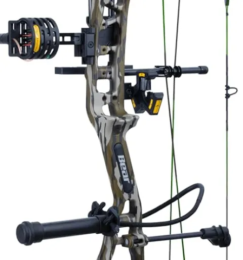 Bear Archery Gamekeeper Ready to Hunt Compound Bow Package 60 lb Draw Weight Right Hand Mossy Oak Bottomland
