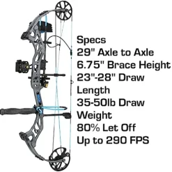 Bear Archery Prowess Ready to Hunt Compound Bow Package for Women and Youth Right Hand Mossy Oak Break Up Country DNA