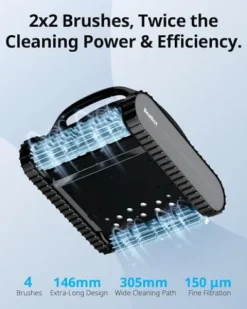 Beatbot AquaSense Cordless Robotic Pool Vacuum Ice Gray