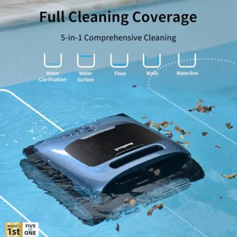 Beatbot AquaSense Pro Cordless Pool Cleaner Robot with Clarifying Agent Kit Dark Blue