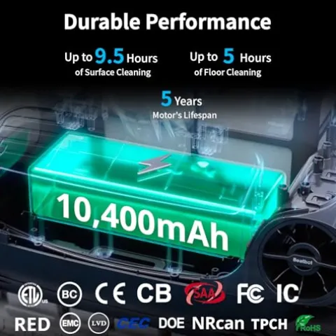 Beatbot AquaSense Pro Cordless Pool Cleaner Robot with Clarifying Agent Kit Dark Blue