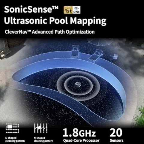 Beatbot AquaSense Pro Cordless Pool Robot Vacuum Navy Blue (Renewed)