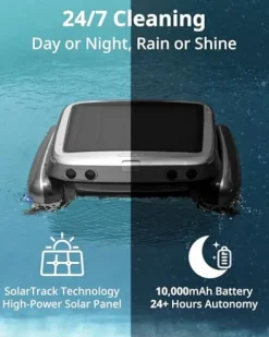 Beatbot iSkim Ultra Solar Robotic Pool Skimmer Silver Gray