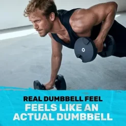 Bells of Steel Adjustable Dumbbells Set – NUOBELL Dumbbells Adjustable Weight Set 5-50 lb Pink