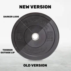 Bells of Steel Bumper Plates Black – 520 lb Olympic Weight Set – New Version