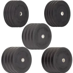 Bells of Steel Bumper Plates Black – 520 lb Olympic Weight Set – New Version