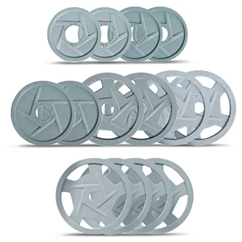 Bells of Steel Cast Iron Weight Plates – Mighty Grip Olympic Weight Plates Gray