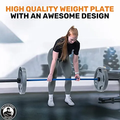 Bells of Steel Cast Iron Weight Plates – Mighty Grip Olympic Weight Plates Gray