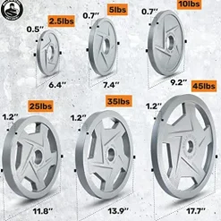 Bells of Steel Cast Iron Weight Plates Mighty Grip Olympic Plates Gray