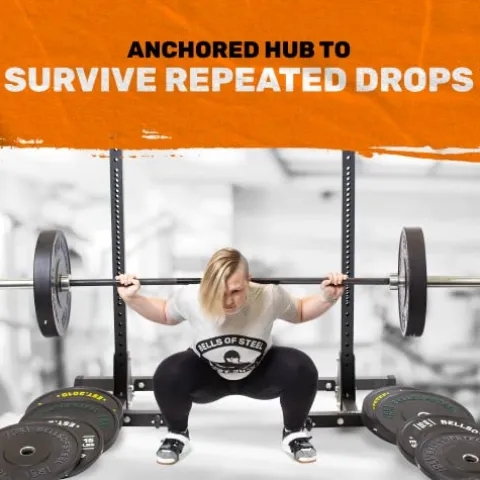 Bells of Steel Dead Bounce Conflict Bumper Plates – Commercial and Home Gym – 260 lb Olympic Weight Set