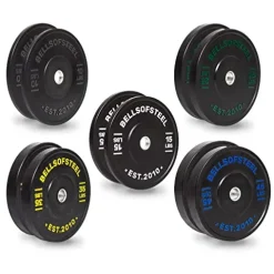 Bells of Steel Dead Bounce Conflict Bumper Plates – Commercial and Home Gym – 260 lb Olympic Weight Set
