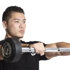 Bells of Steel Fixed Straight Barbell Set 20-110 lbs with Stand