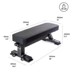 Bells of Steel Flat Bench – Heavy-Duty Black
