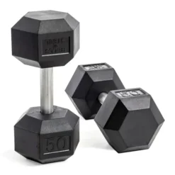 Bells of Steel Hex Dumbbells Set 5-50lb Rubber 10 Pairs