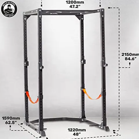 Bells of Steel Light Commercial Power Rack – Squat Rack for Home Gym and Commercial