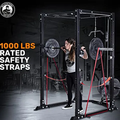 Bells of Steel Light Commercial Power Rack – Squat Rack for Home Gym and Commercial