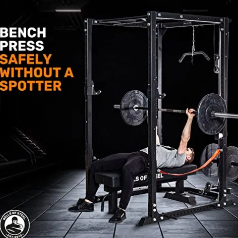 Bells of Steel Light Commercial Power Rack – Squat Rack for Home Gym and Commercial