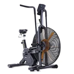 Bells of Steel Stationary Blitz Air Bike Exercise Bike – Belt Driven with Phone and Bottle Holder – 25-in Fan Diameter