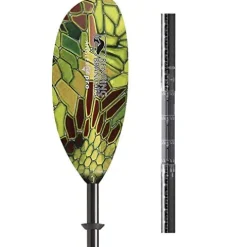 BENDING BRANCHES Angler Ace Plus Telescoping 2-Piece Kayak Fishing Paddle Glowtek
