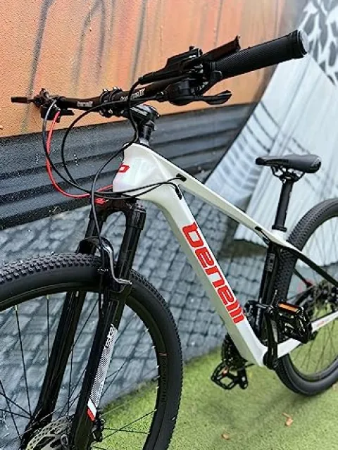 Benelli Bike 29” Carbon Mountain Bike 18 Speed Disc Brake Yellow Black