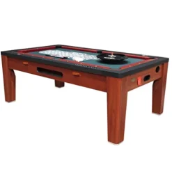 Berner Billiards 6 in 1 Multi Game Table Cherry Blue Green Red