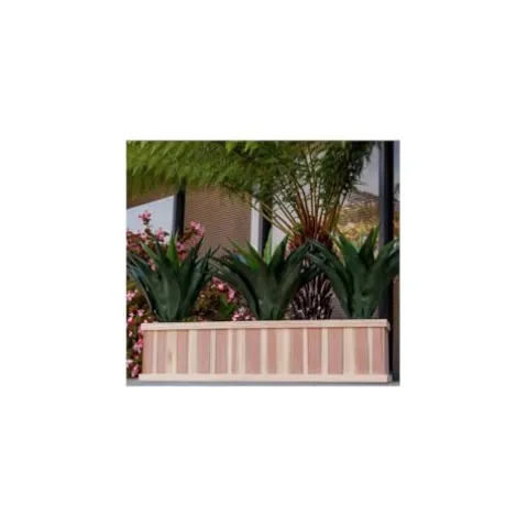 Best Redwood Window Planter Box 36 in Heart Stain