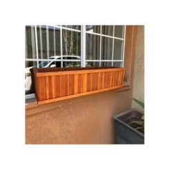 Best Redwood Window Planter Box 36 in Heart Stain