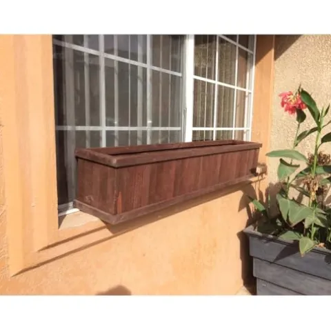 Best Redwood Window Planter Box 48 in Heart Stain