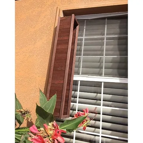 Best Redwood Window Planter Box 48 in Mahogany Stain