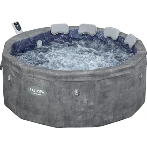 Bestway Carrara ThermaCore Inflatable Hot Tub Spa Grey Stone