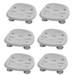 Bestway Coleman Hawaii AirJet Inflatable Hot Tub with EnergySense Cover Grey + 6 Spa Seats + 3 Pillows