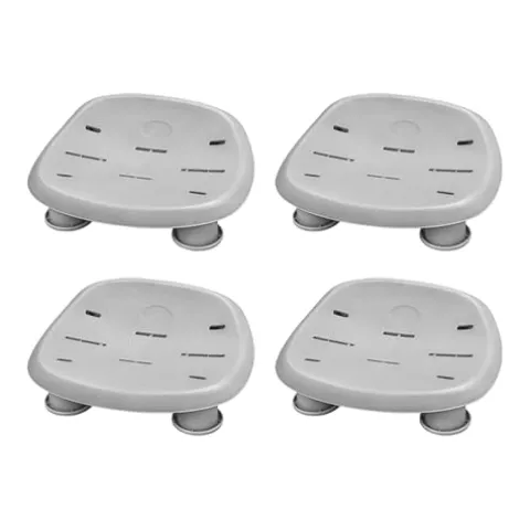 Bestway Coleman Hawaii AirJet Inflatable Hot Tub with EnergySense Cover + SaluSpa Spa Seat 4 Pack Blue