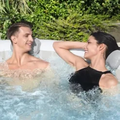 Bestway Coleman Honolulu AirJet Inflatable Hot Tub with EnergySense Cover Gray