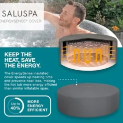 Bestway Coleman Honolulu AirJet Inflatable Hot Tub with EnergySense Cover Gray