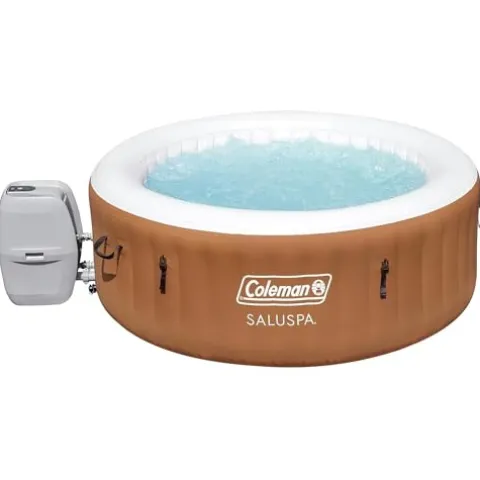 Bestway Coleman Miami AirJet Inflatable Hot Tub with EnergySense Cover Black