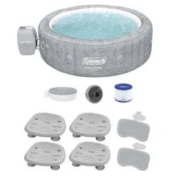 Bestway Coleman SaluSpa Sicily 180 Inflatable Hot Tub with Spa Seat and Headrest Pillows