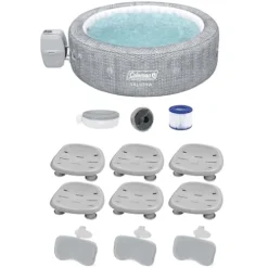 Bestway Coleman SaluSpa Sicily 180 Inflatable Hot Tub with Spa Seat and Headrest Pillows