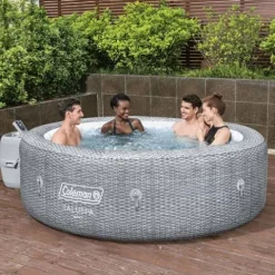 Bestway Coleman Sicily AirJet Inflatable Round Hot Tub Gray