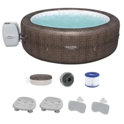 Bestway Coleman St Moritz AirJet Inflatable Hot Tub with EnergySense Cover – 2-Pack SaluSpa Spa Seat