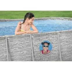 Bestway Oval Above Ground Pool Set with Filter Pump & Vacuum Cleaner