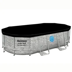 Bestway Oval Above Ground Pool Set with Filter Pump & Vacuum Cleaner