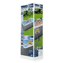 Bestway Power Steel Above Ground Pool Set White/Gray