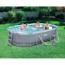 Bestway Power Steel Oval Frame Pool Set Multi