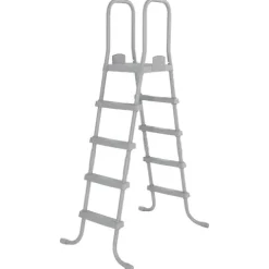 Bestway Power Steel Rectangular Above Ground Swimming Pool Set Gray