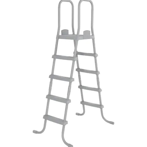 Bestway Power Steel Rectangular Above Ground Swimming Pool Set Gray