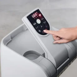 Bestway SaluSpa AirJet Inflatable Square Hot Tub with Adjustable Non-Slip Seats Blue