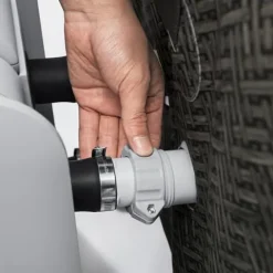 Bestway SaluSpa AirJet Inflatable Square Hot Tub with 6 Non-Slip Adjustable Pool Seats Brown