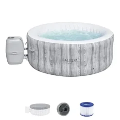 Bestway SaluSpa Fiji AirJet Inflatable Hot Tub with Spa Seat & Headrest Gray