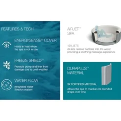 Bestway SaluSpa Fiji AirJet Inflatable Hot Tub Grey