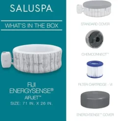 Bestway SaluSpa Fiji AirJet Inflatable Hot Tub Grey